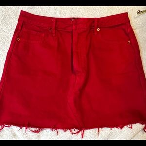 Abercrombie and Fitch red Jean skirt